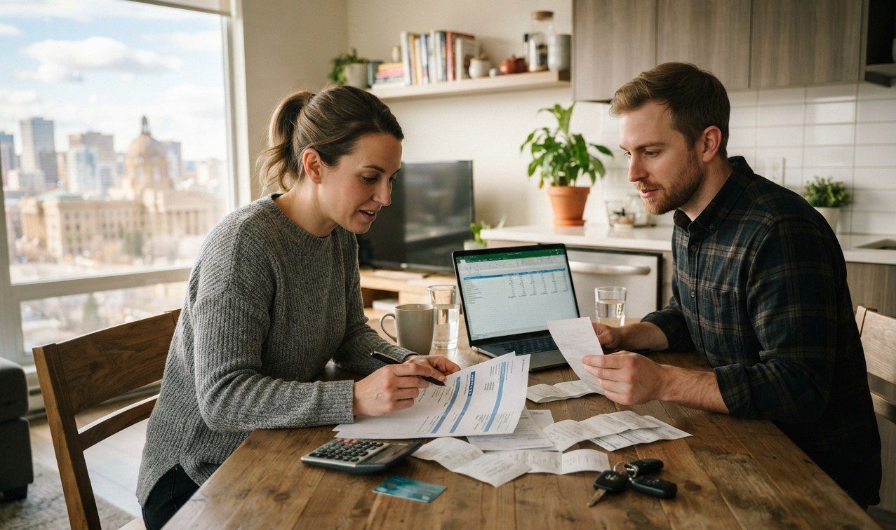 Alberta household comparing rent, utilities, groceries and transportation costs in 2026