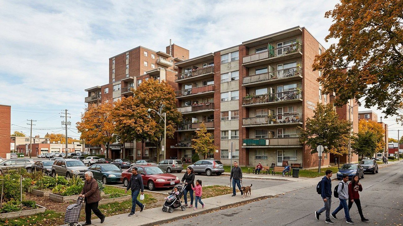 Existing Canadian rental apartment buildings targeted by a new federal fund designed to preserve affordable housing.