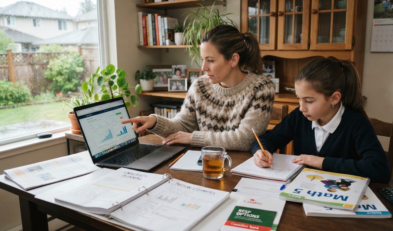 Canadian family planning RESP education savings and CESG grants for a child